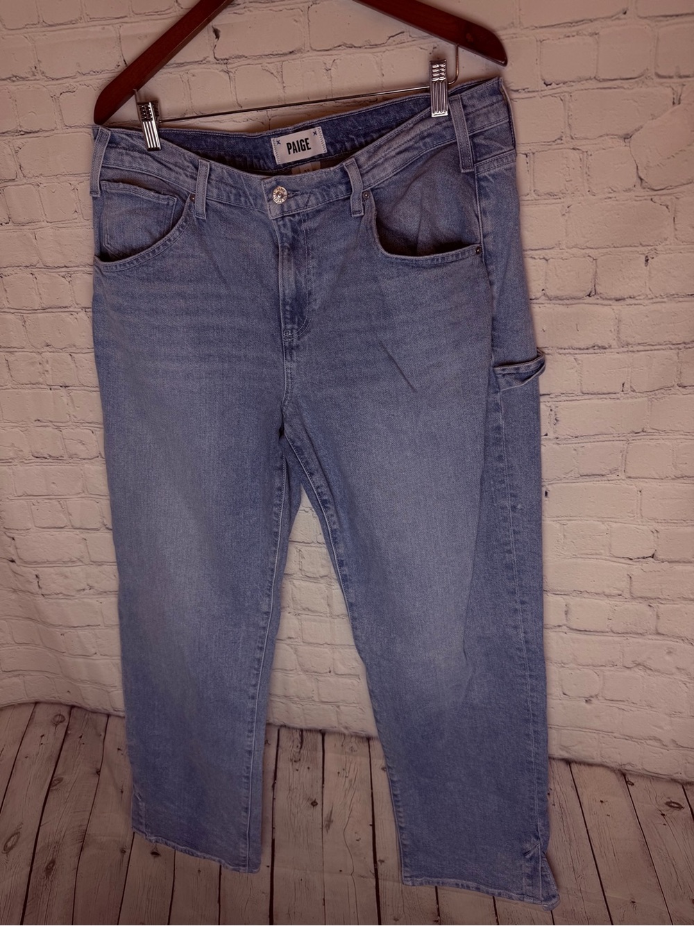 PAIGE Light Blue Carpenter Jeans Size 32